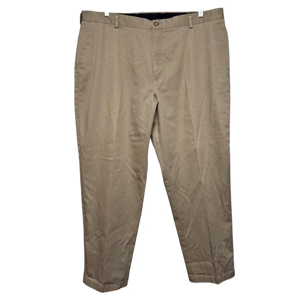 LL Bean Classic Fit Men 42x29 Khaki Chino Pants 100% Cotton Casual Gorpcore
